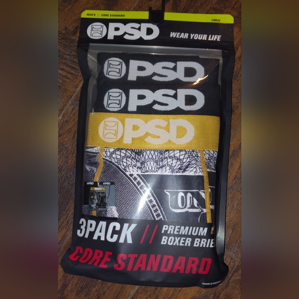 PSD 3 PACK Premium Boxer Briefs Core Standard Men's
